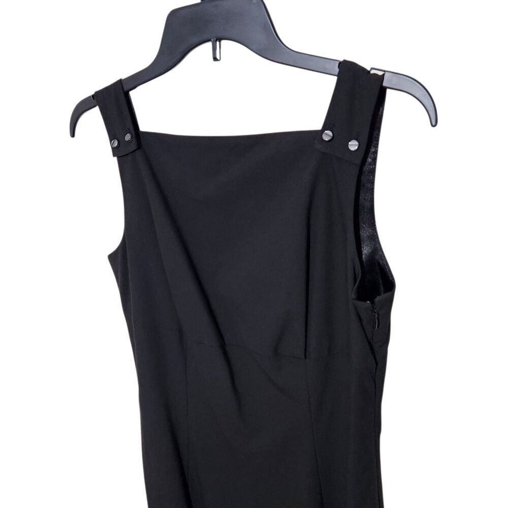 Isaac Mizrahi Sheath Dress Size 10 Black Sleeveless Lined Side Zip - Picture 2 of 13